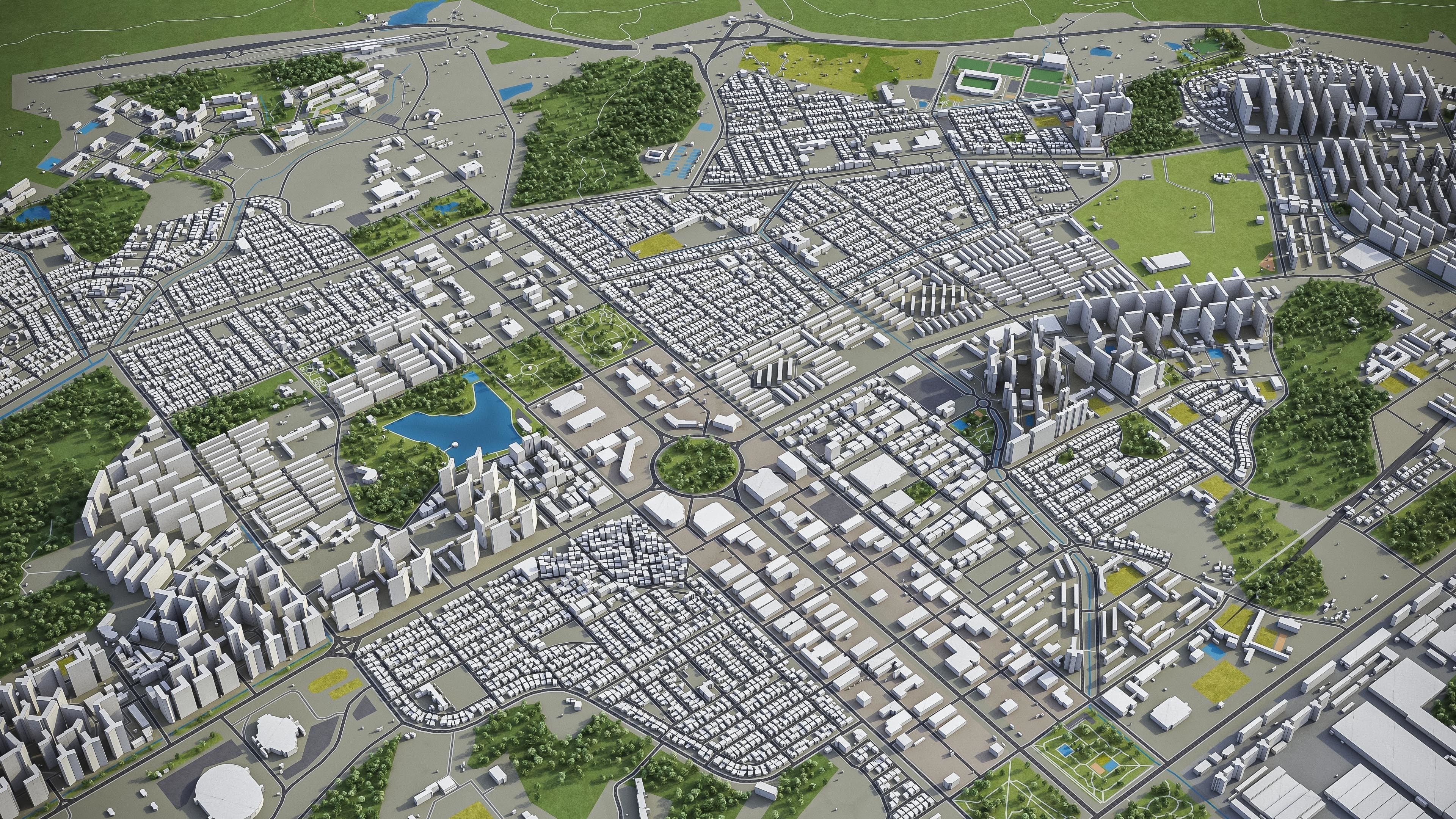 Changwon Low-poly 3D model_5