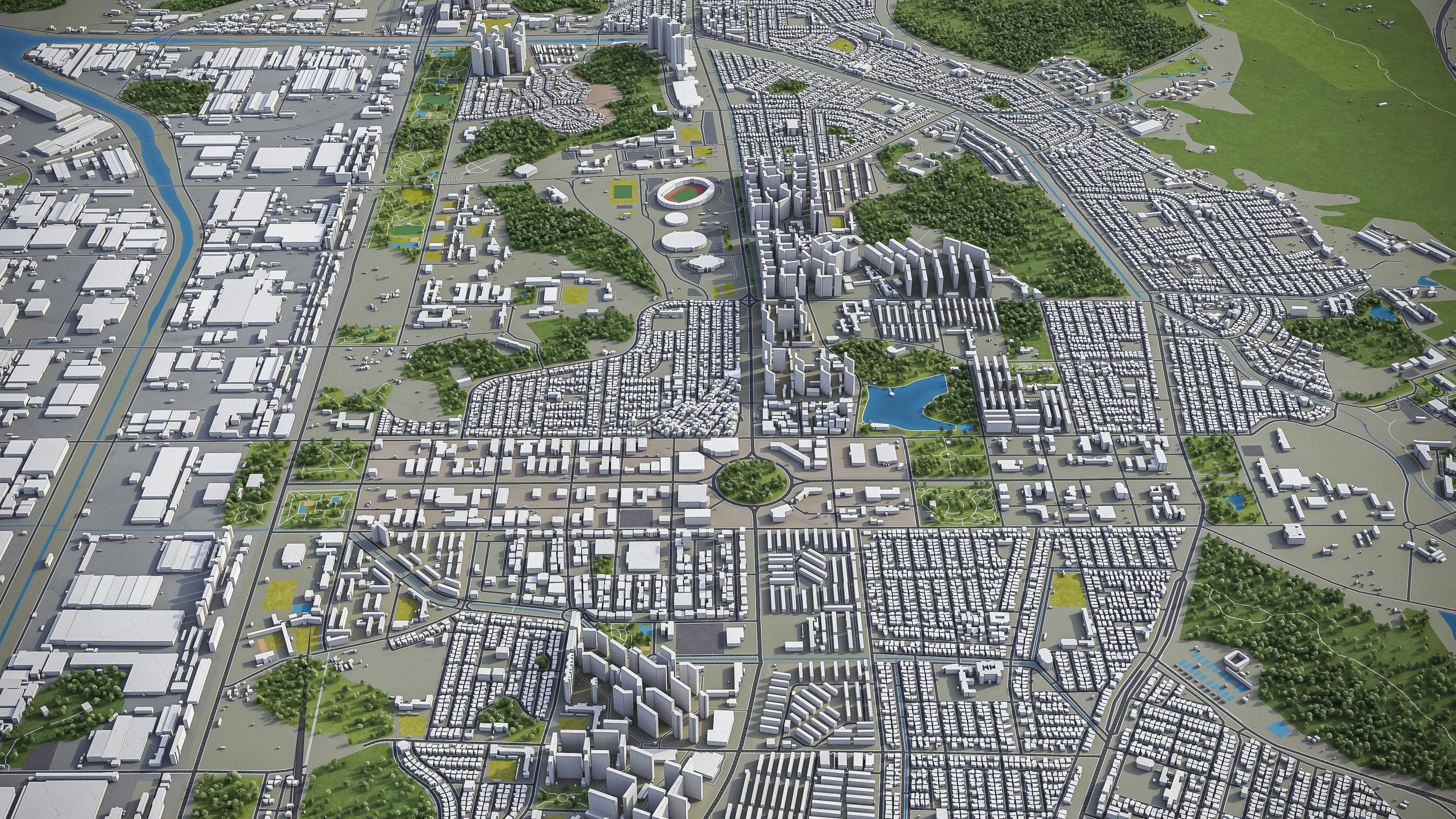 Changwon Low-poly 3D model_9