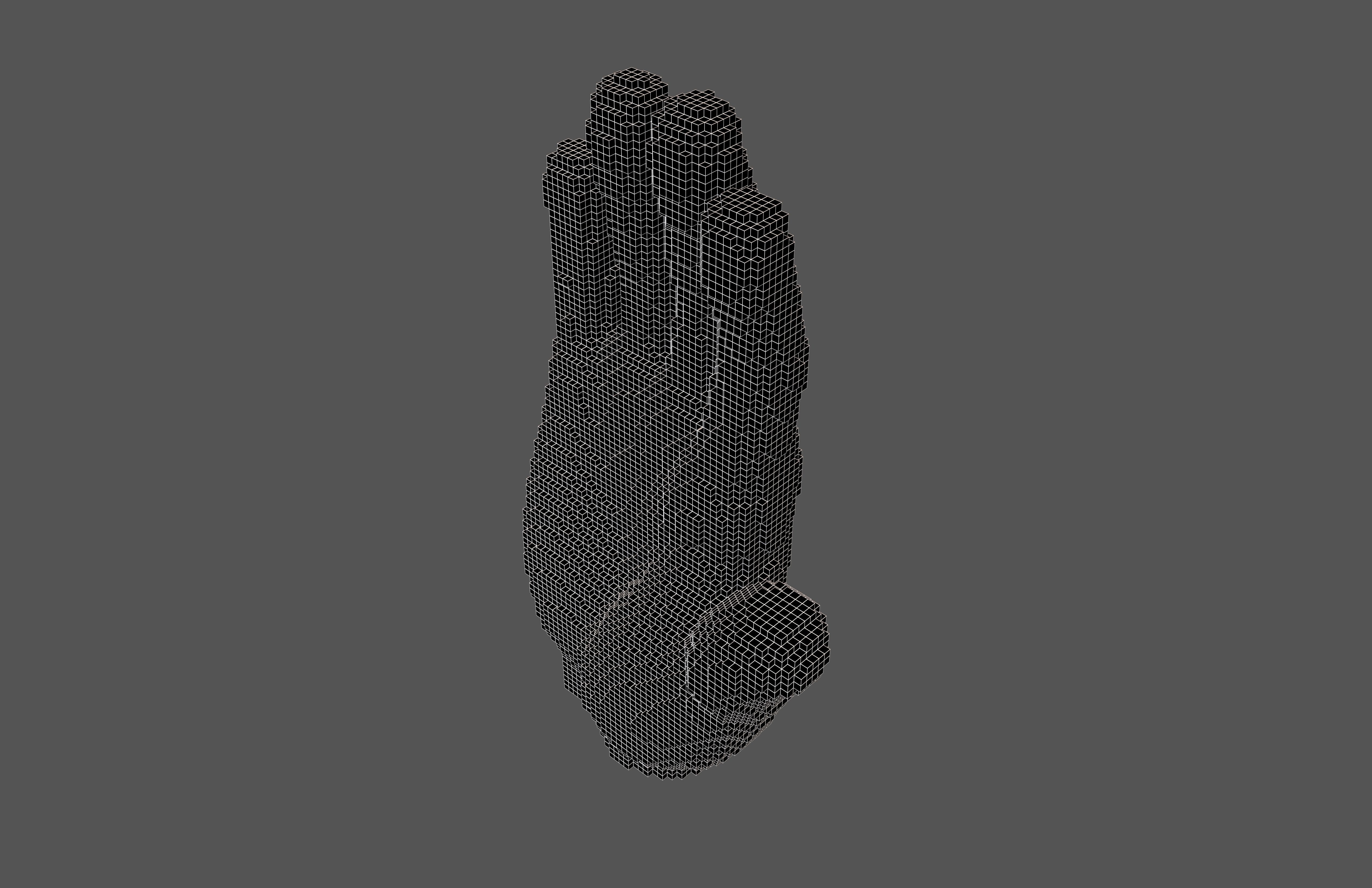 Voxel Style Hand v1 004 3D model_4