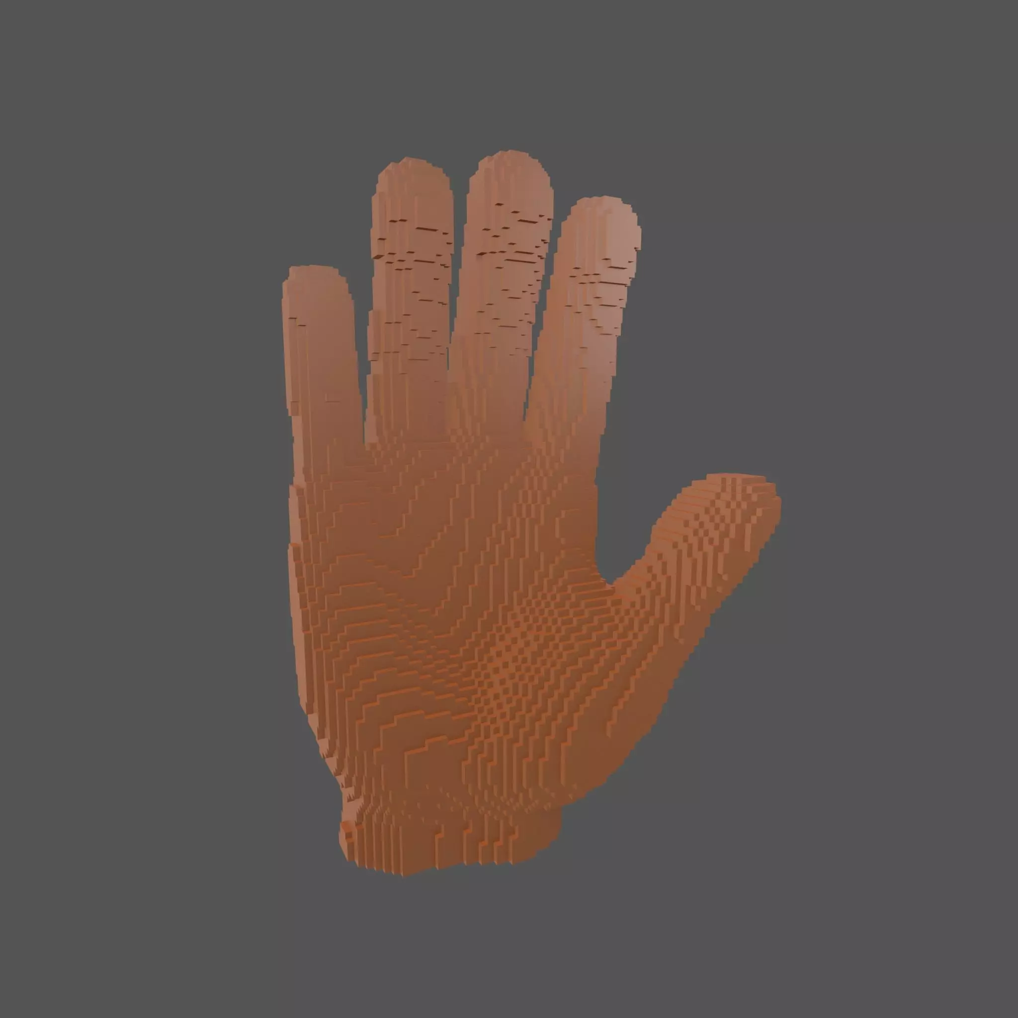 Voxel Style Hand v1 004 3D model_0