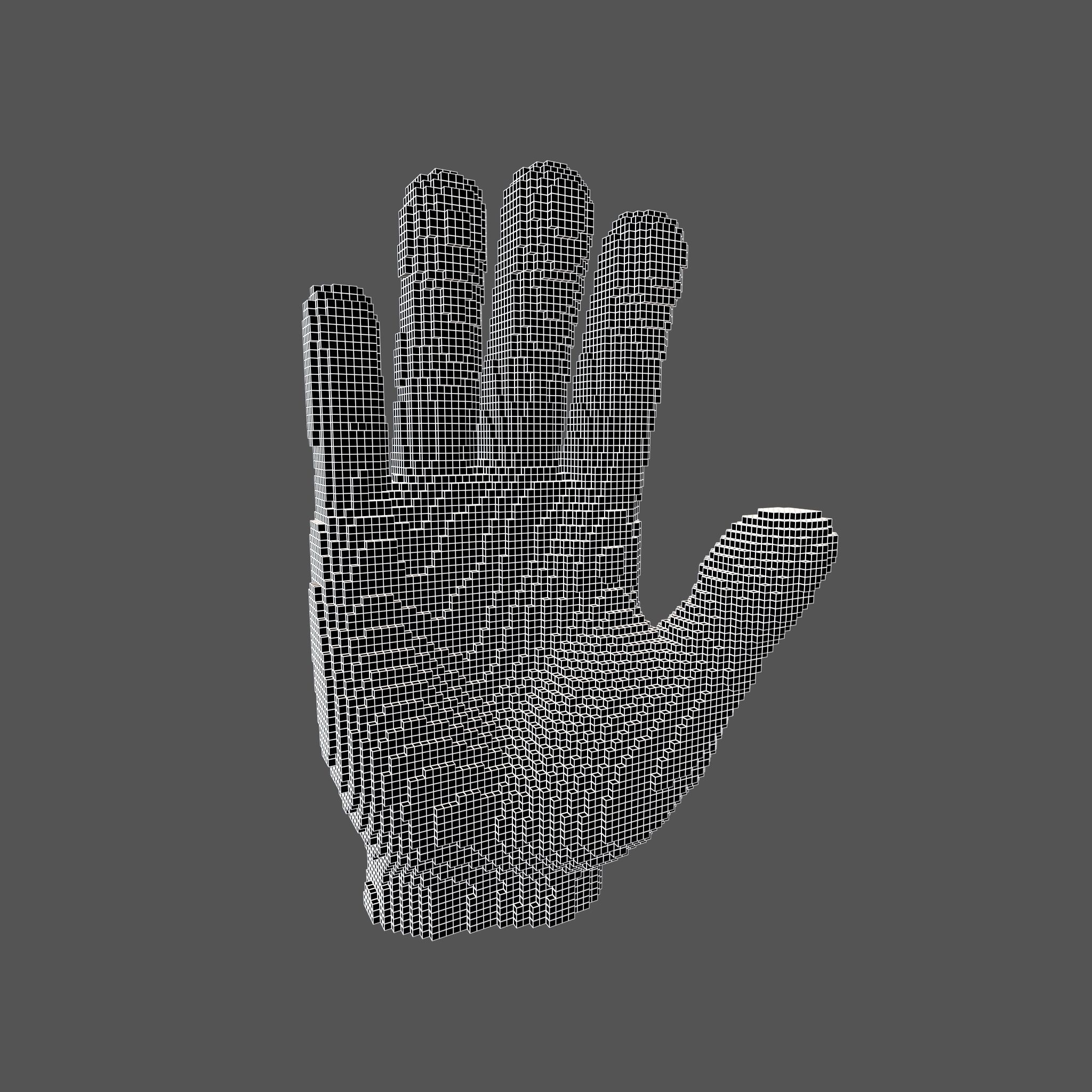 Voxel Style Hand v1 004 3D model_5