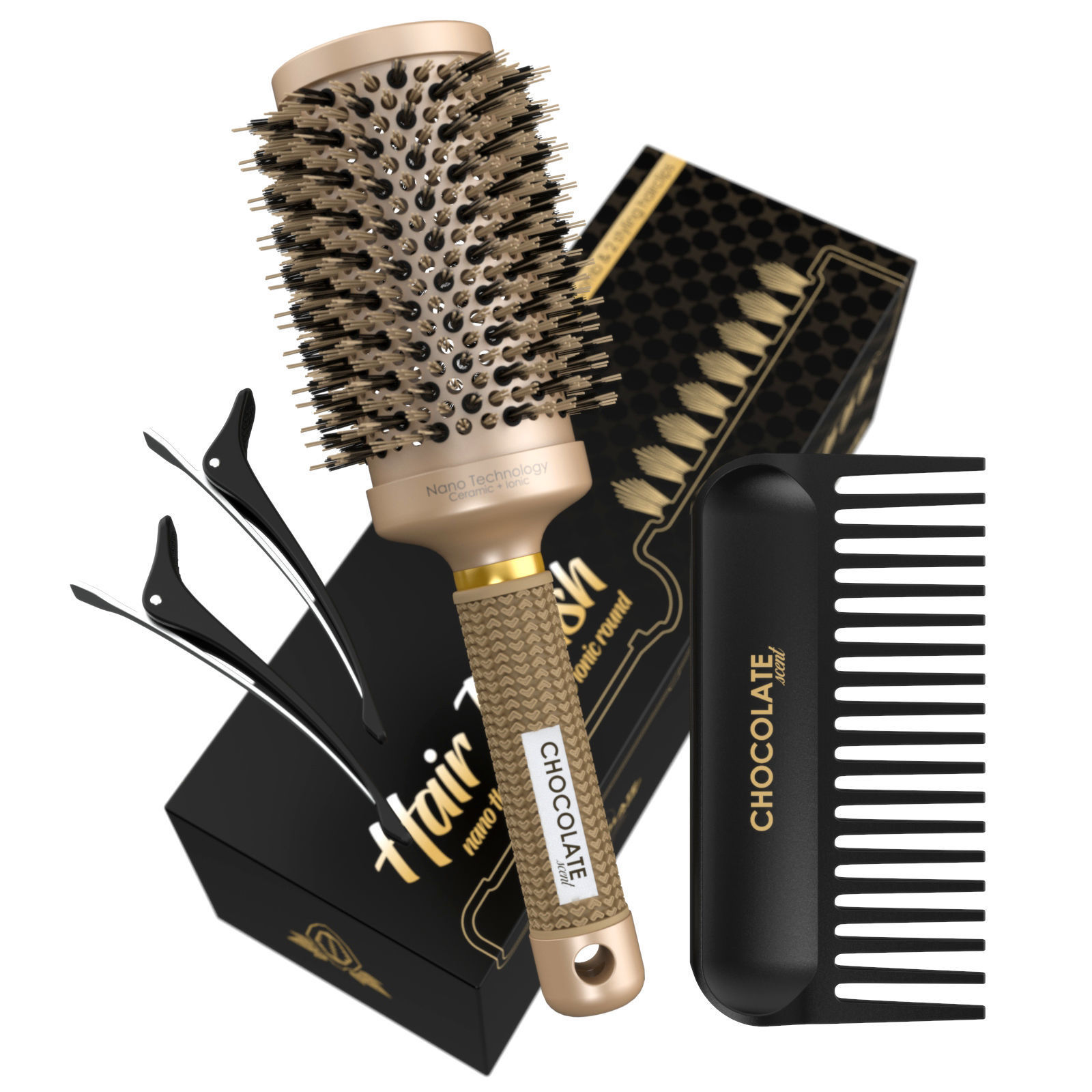 Ionic Hair Brush and Accesories 3D model_3