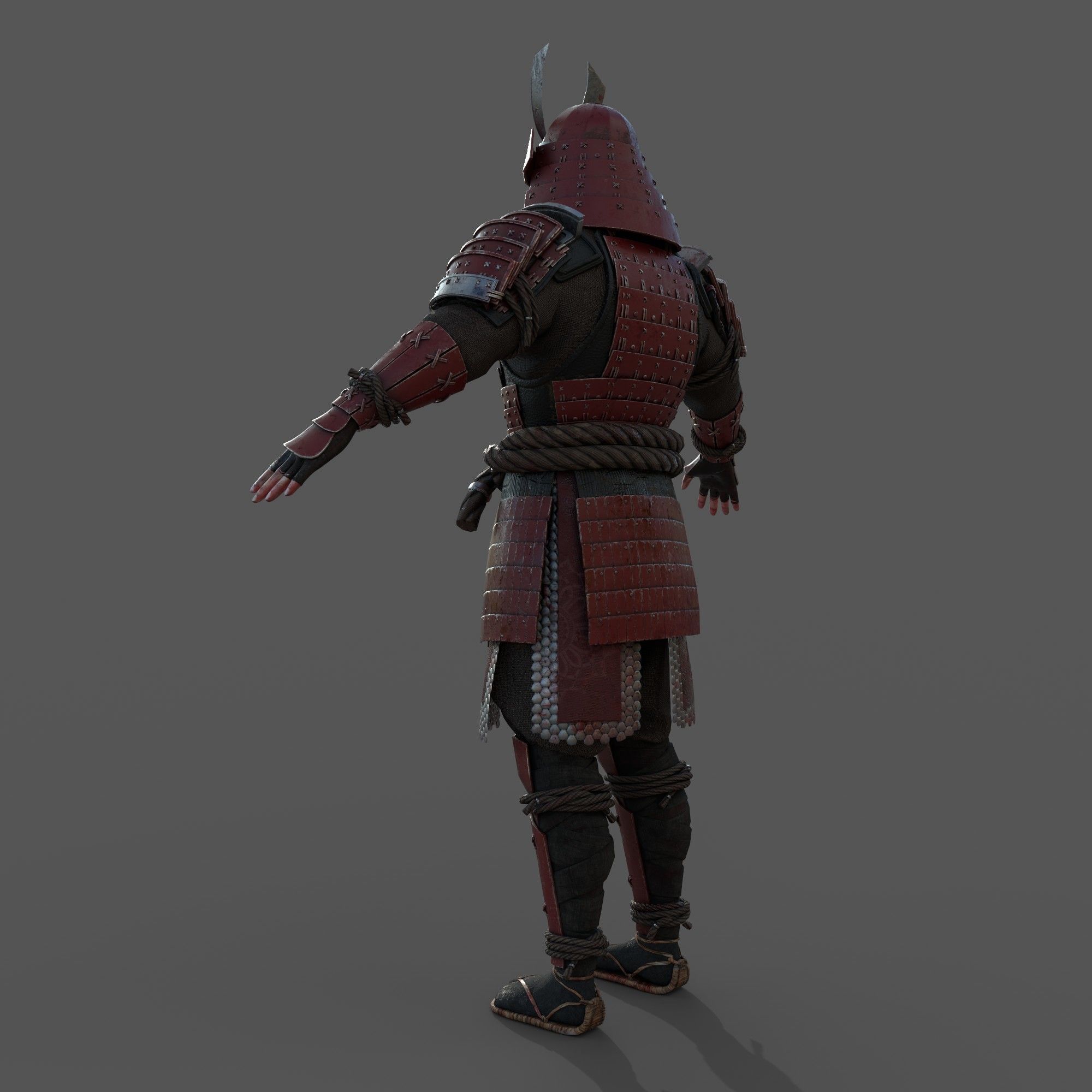 Samurai Armor 3D model_5