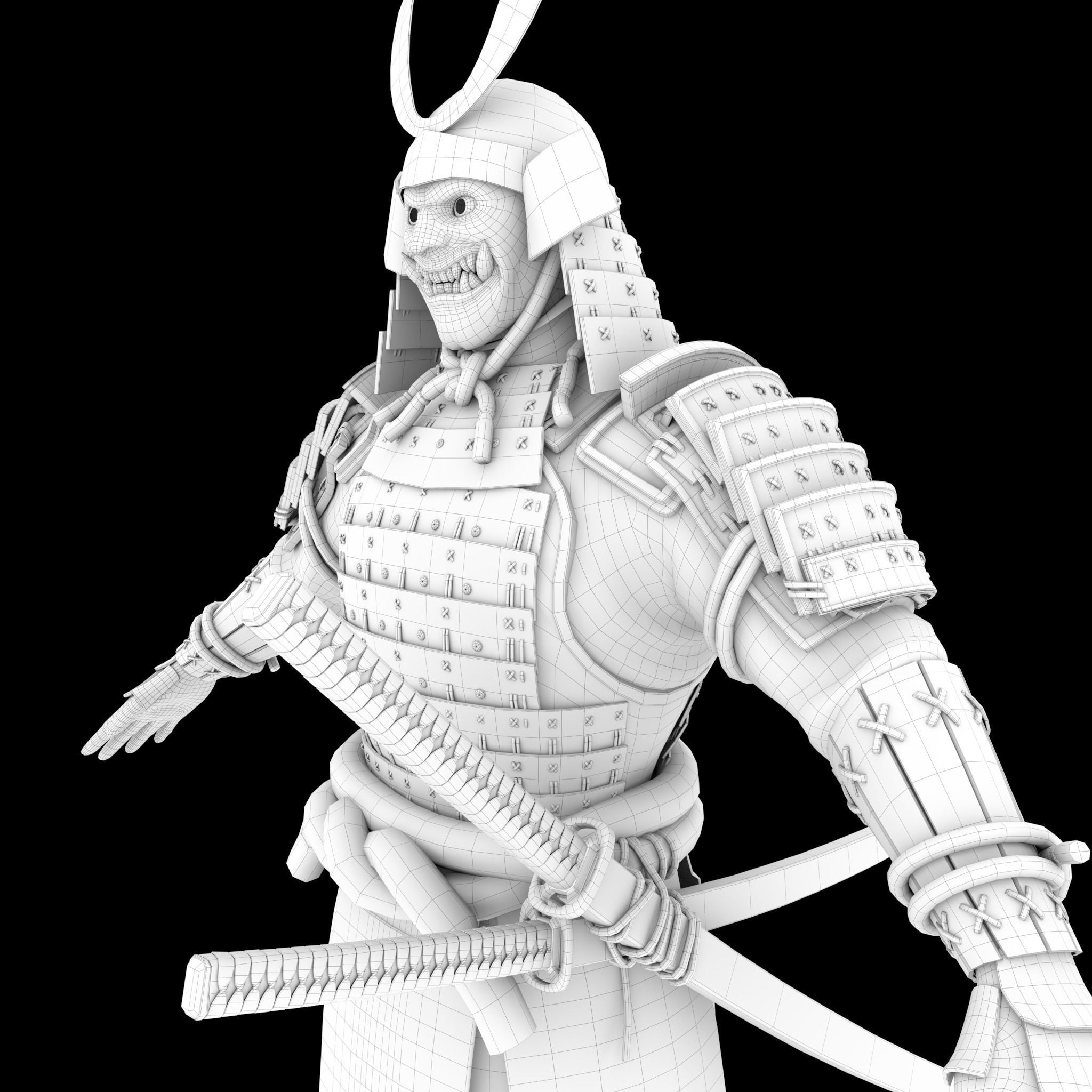 Samurai Armor 3D model_8