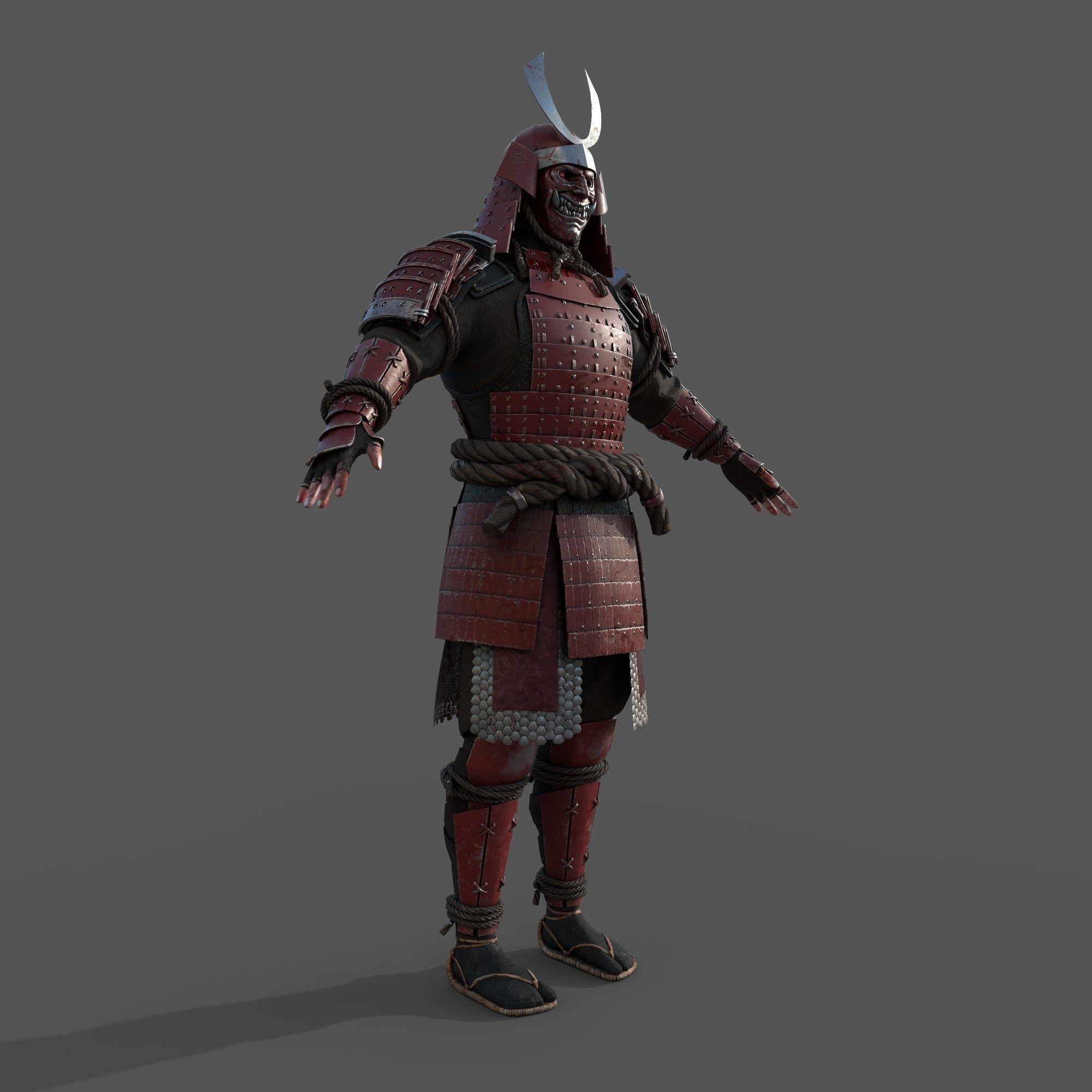 Samurai Armor 3D model_4