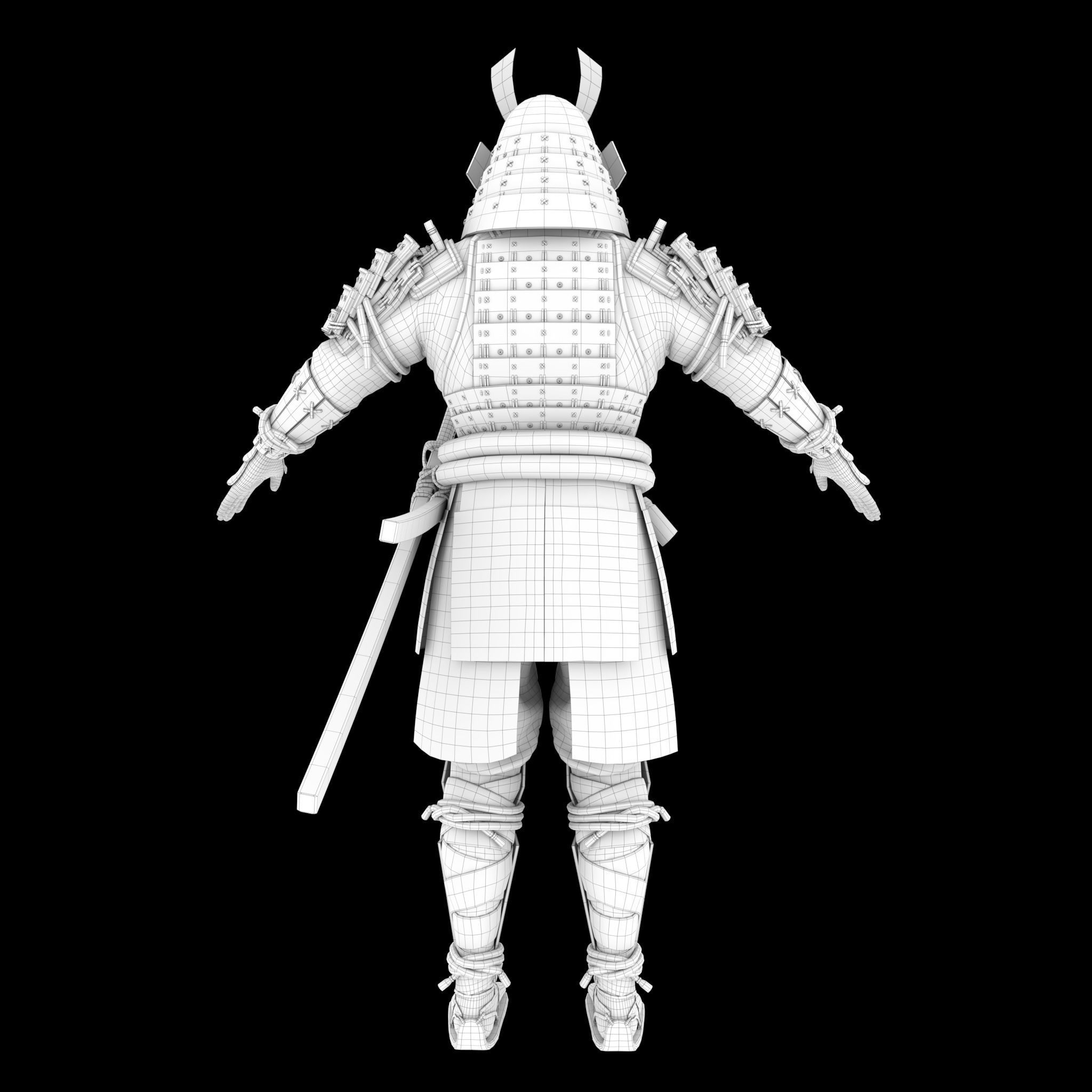 Samurai Armor 3D model_9