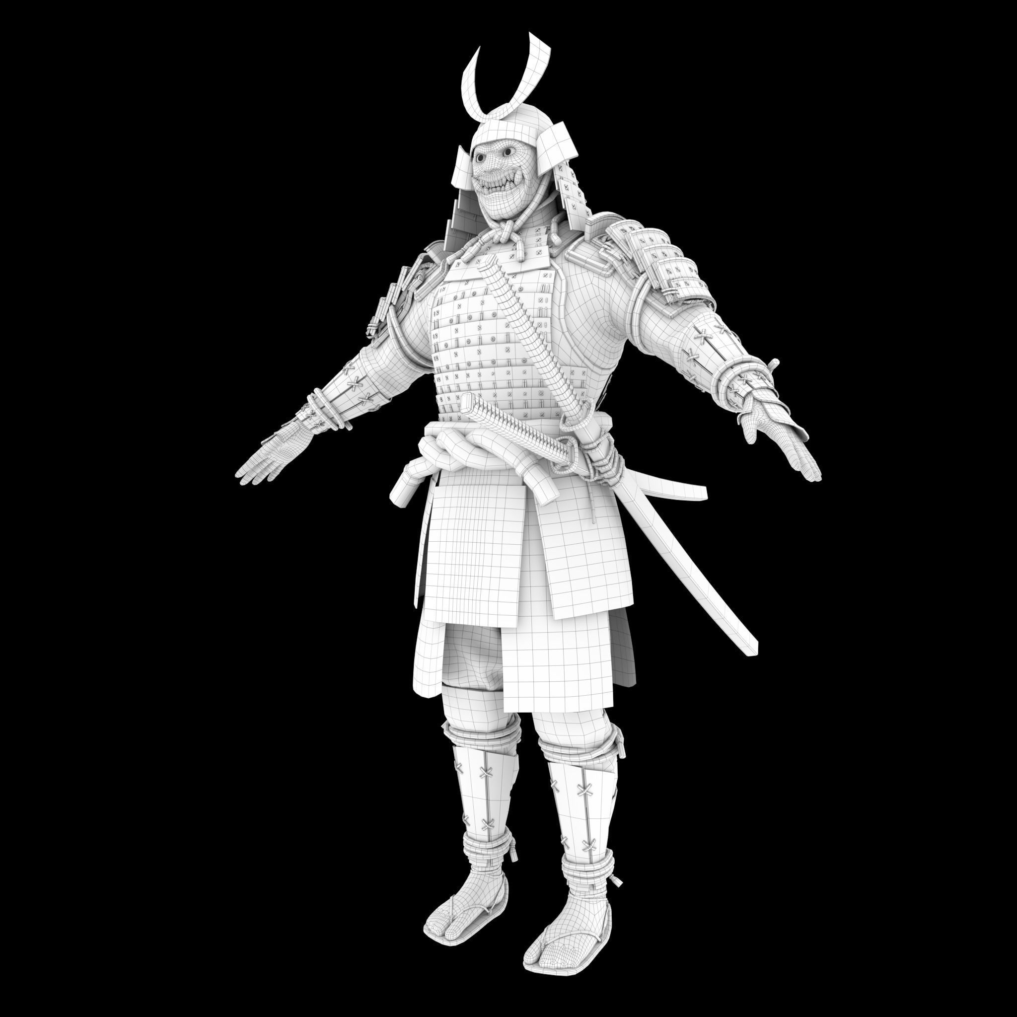 Samurai Armor 3D model_7