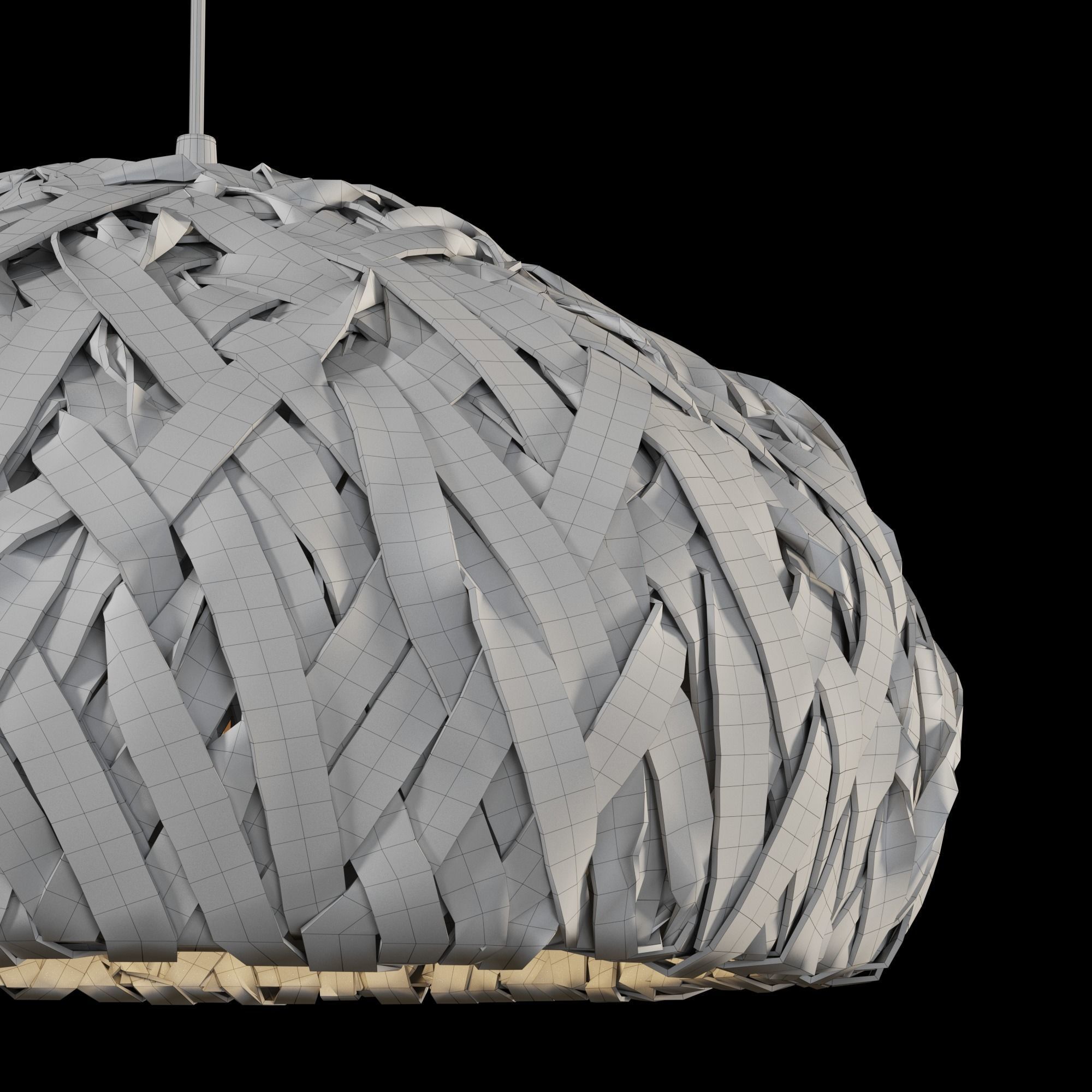 Malla Ceiling Lamp Low-poly 3D model_4