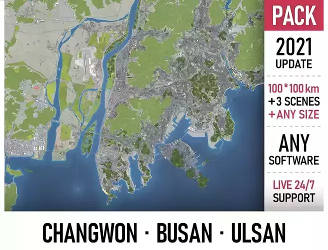 Changwon - Busan - Ulsan 3D Model Collection