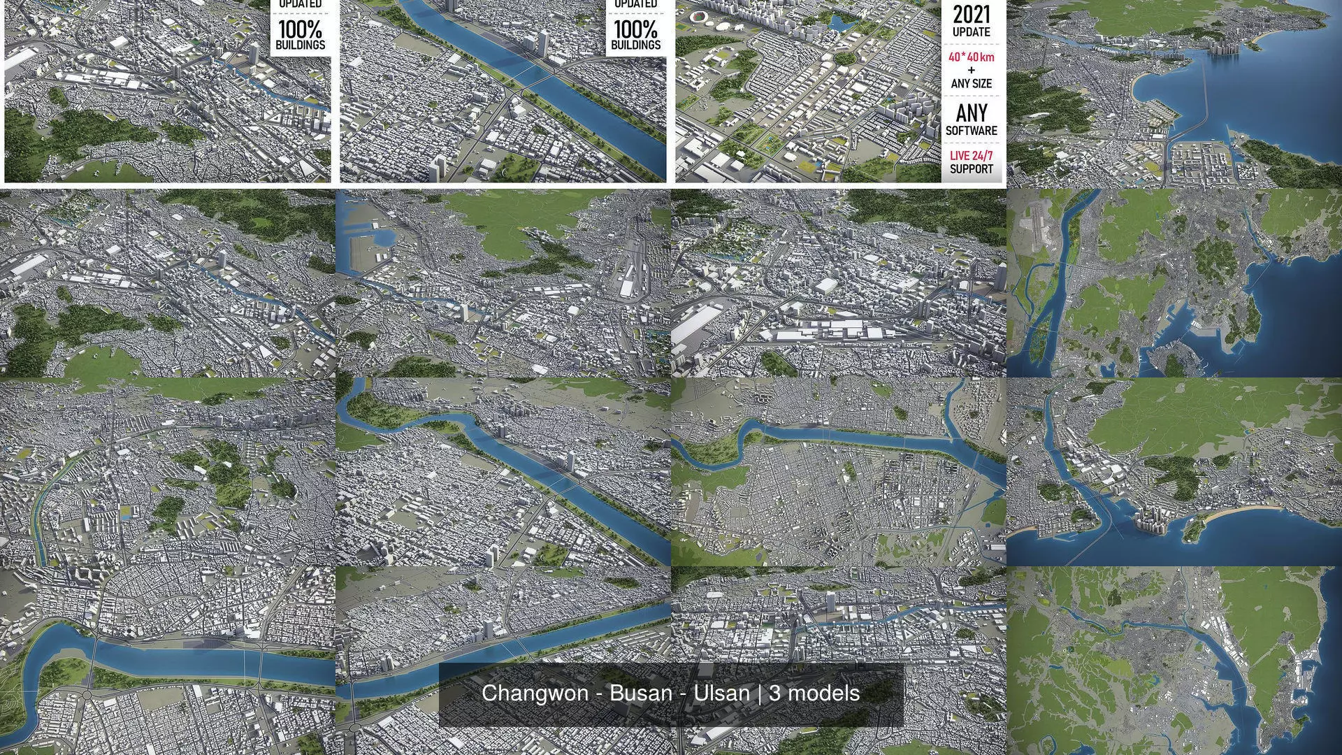 Changwon - Busan - Ulsan 3D Model Collection_1