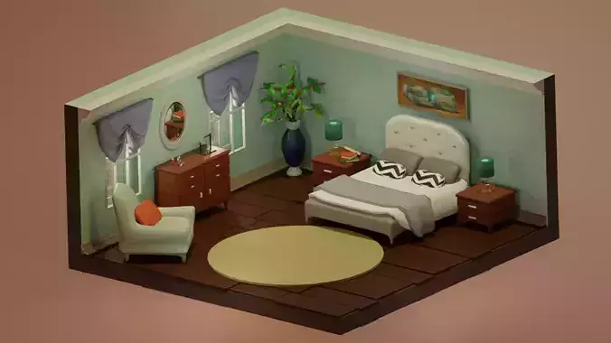 Sweet Bedroom 3D model