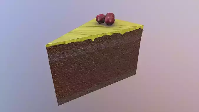 Low Poly Cake piece of