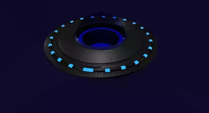 Ufo 3d model alien spaceship flying