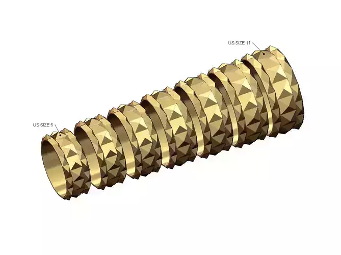 Pyramid 3 row band US size 5to11