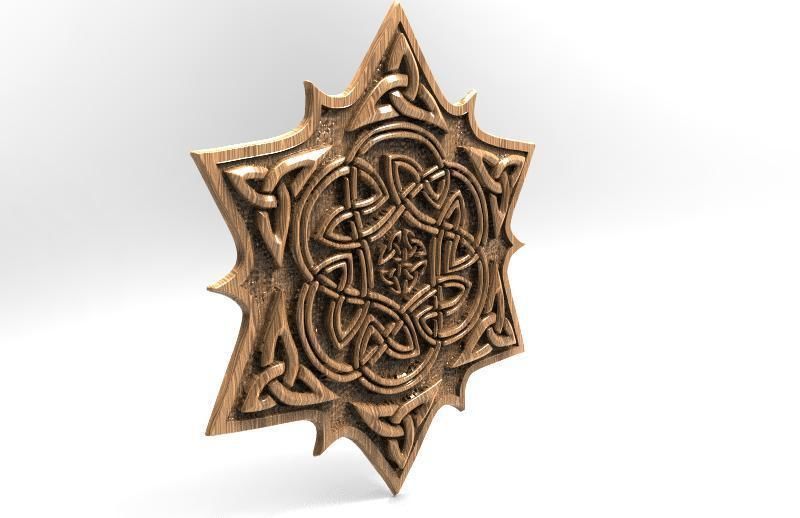 Celtic sun CNC 2 3D print model_5