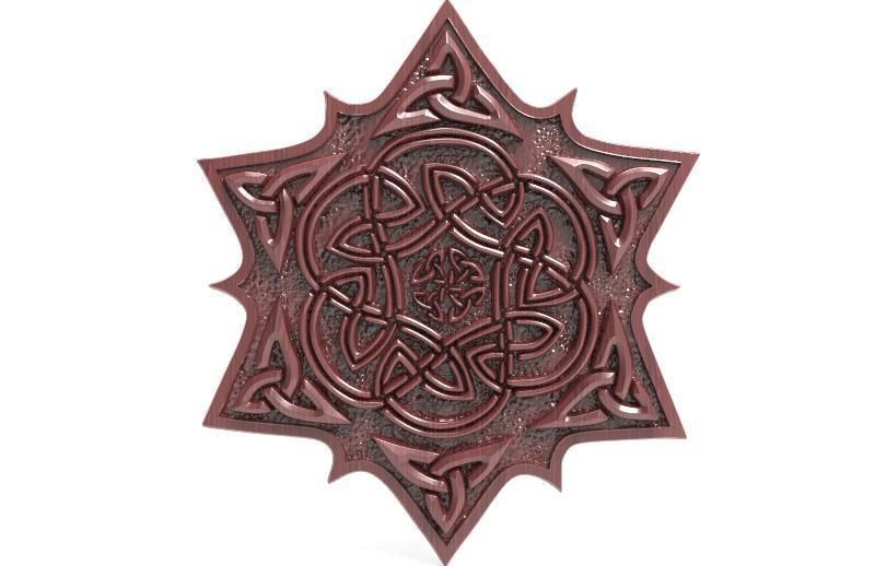 Celtic sun CNC 2 3D print model_7