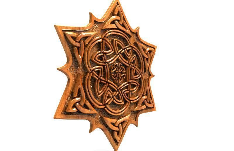 Celtic sun CNC 2 3D print model_1
