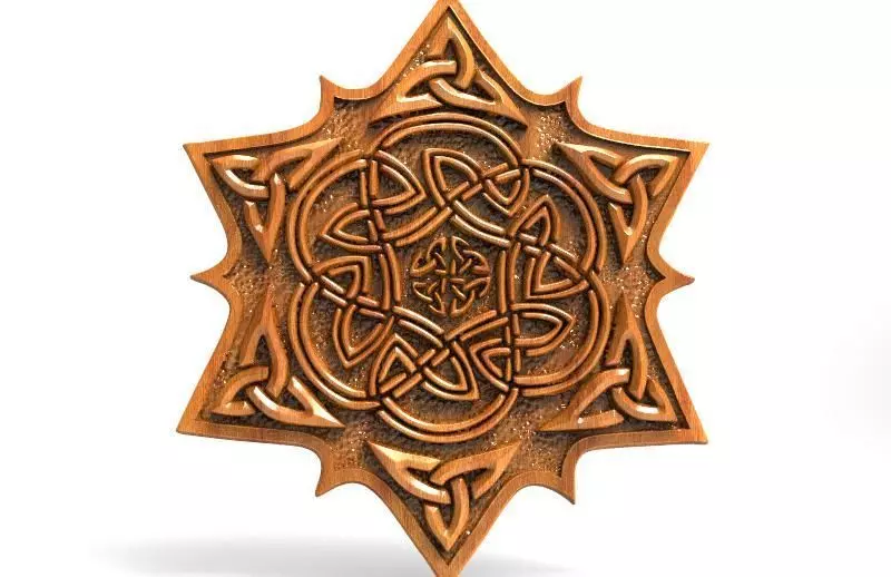 Celtic sun CNC 2 3D print model_0
