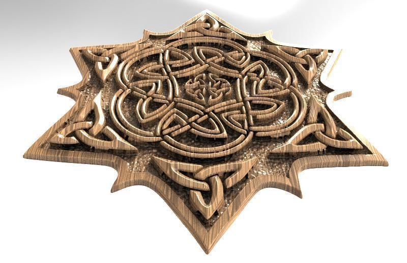 Celtic sun CNC 2 3D print model_6