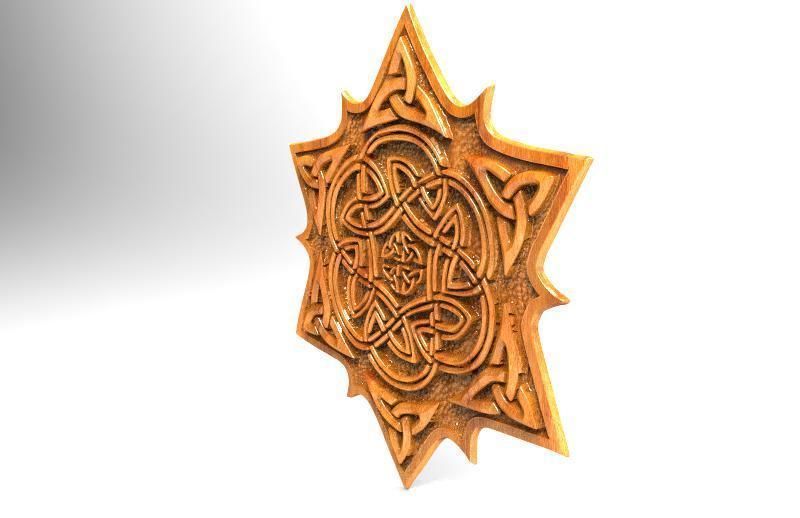 Celtic sun CNC 2 3D print model_3
