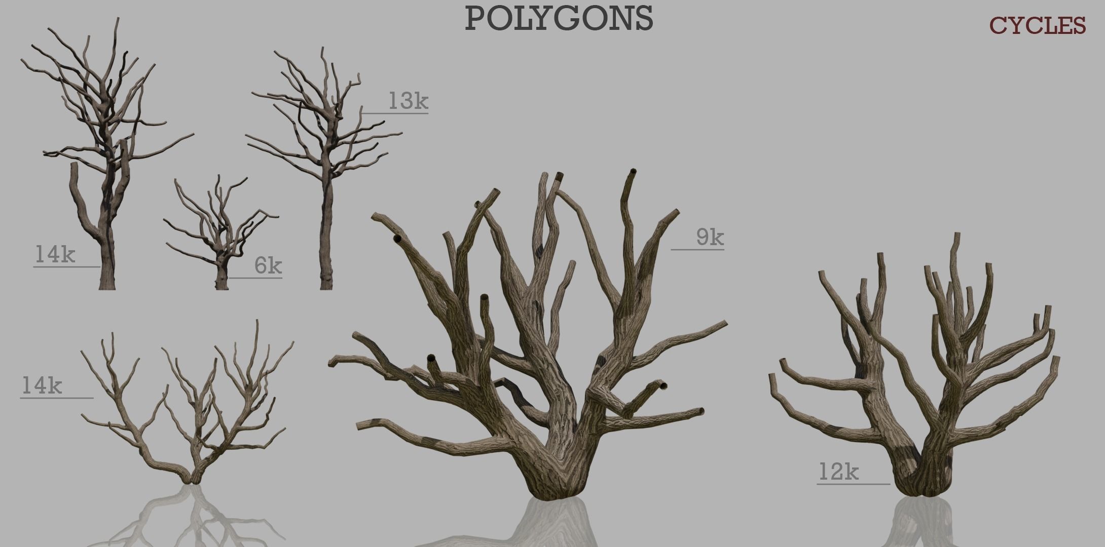 Dead Trees 3D Model Collection_4