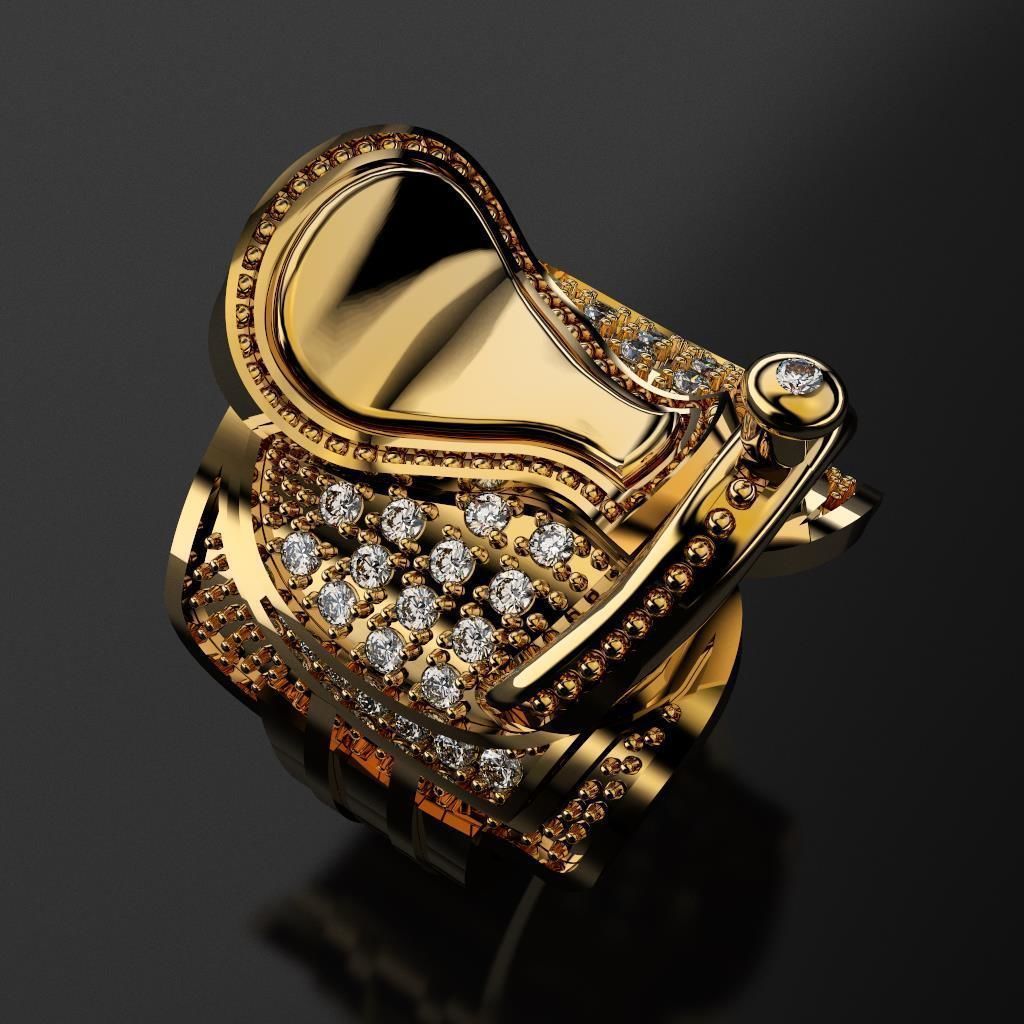 Horse Saddle Ring 3D print model_1