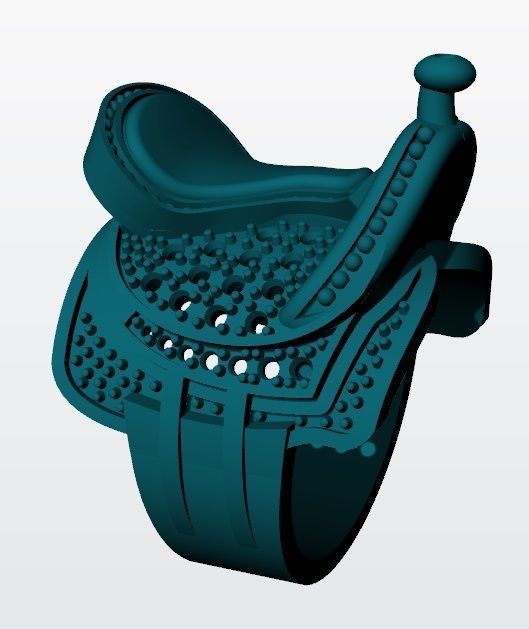 Horse Saddle Ring 3D print model_6