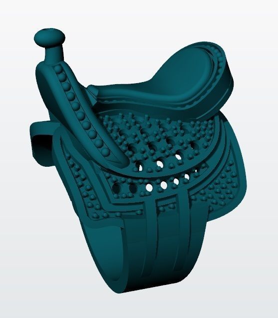 Horse Saddle Ring 3D print model_8