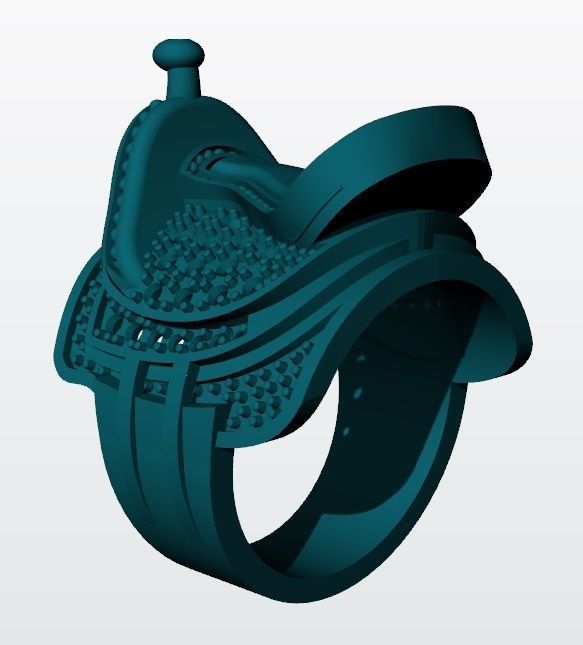 Horse Saddle Ring 3D print model_7