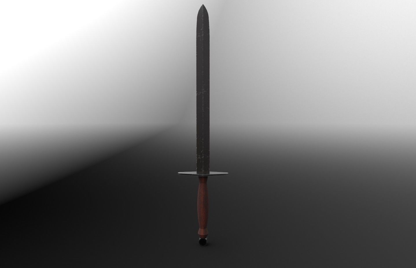 Single Handed Sword Low-poly 3D model_2