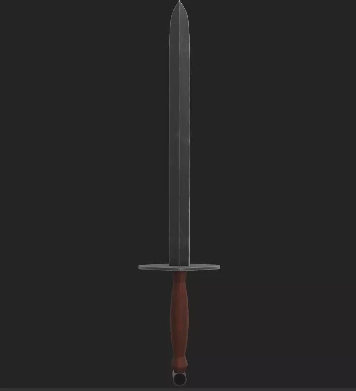 Single Handed Sword Low-poly 3D model_0