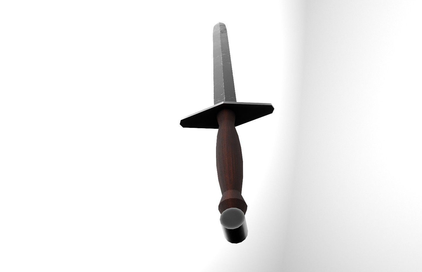 Single Handed Sword Low-poly 3D model_4