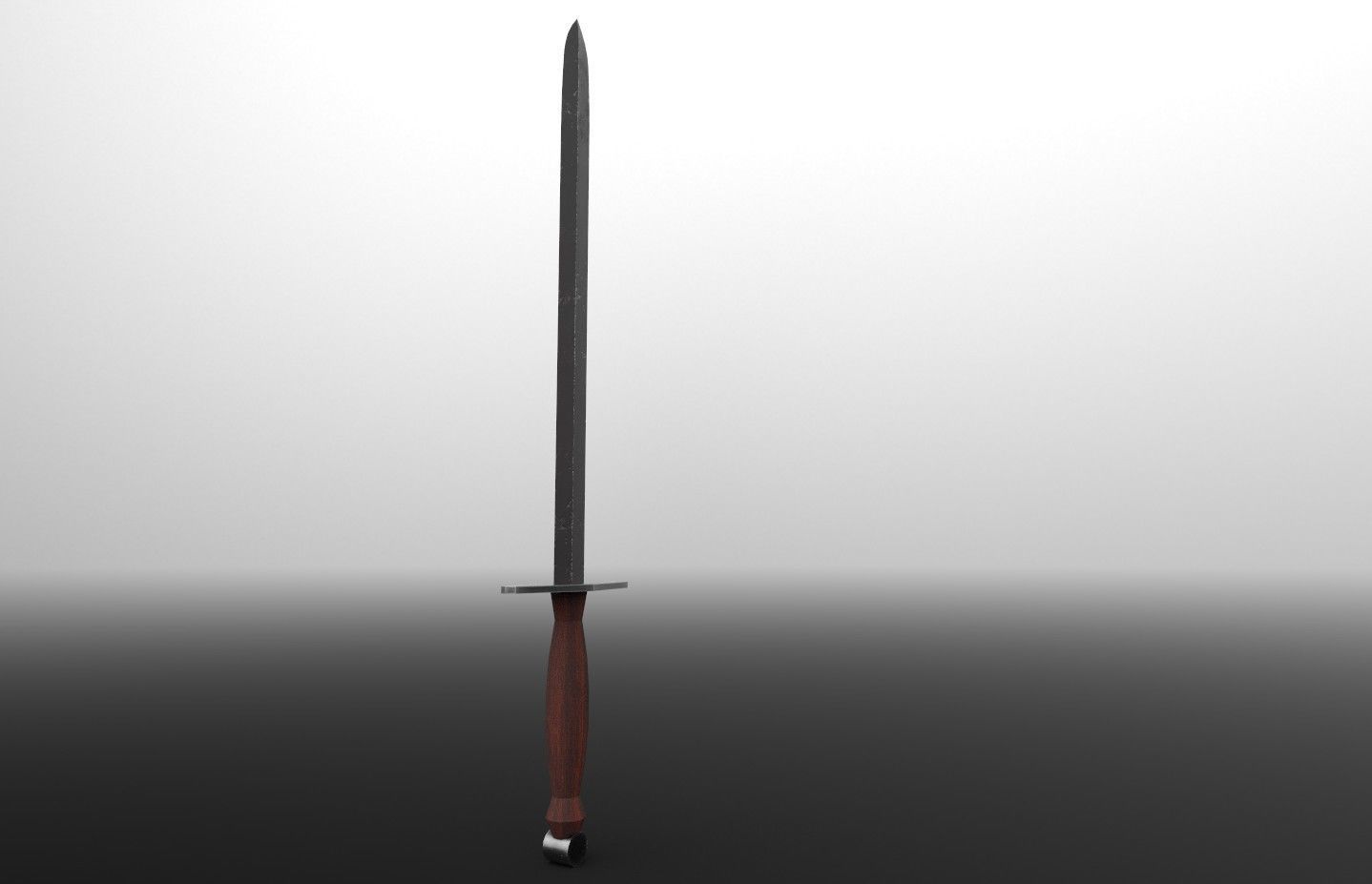 Single Handed Sword Low-poly 3D model_1