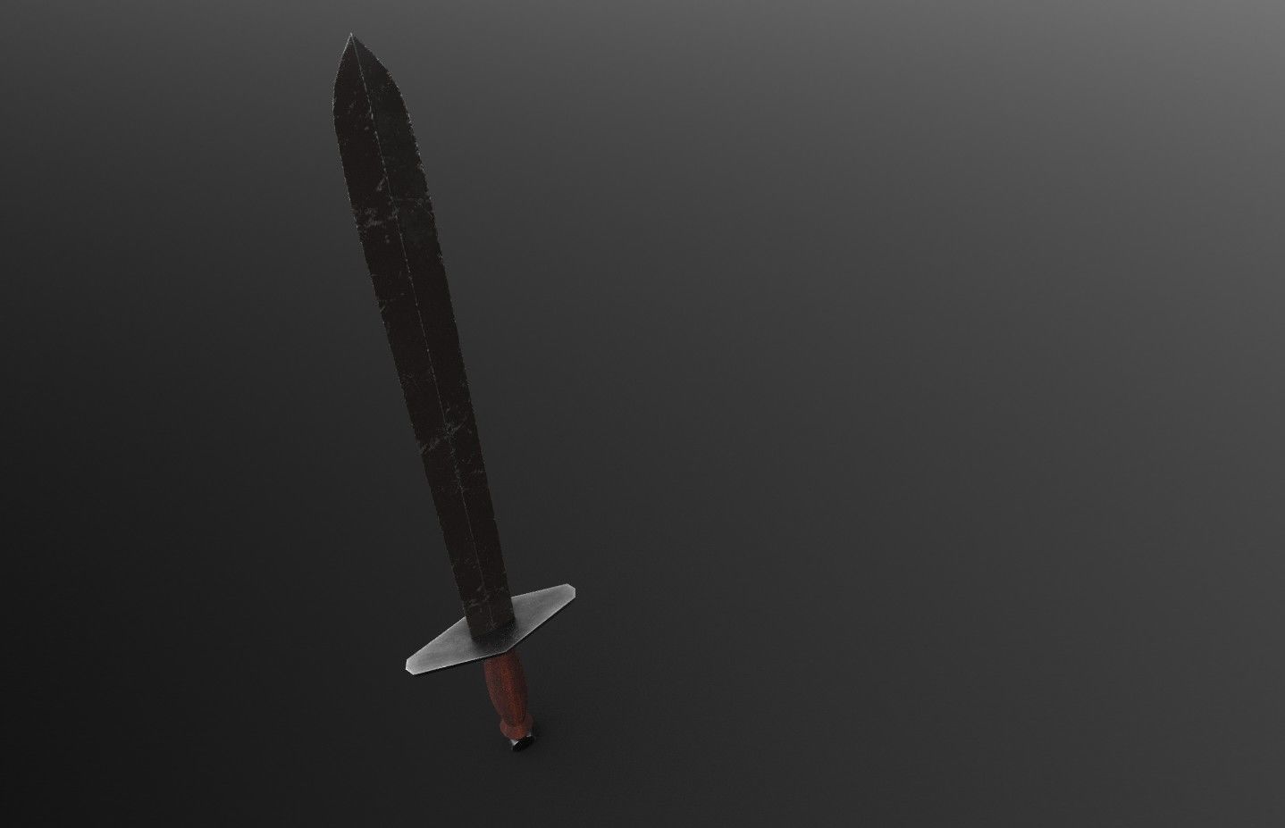 Single Handed Sword Low-poly 3D model_5