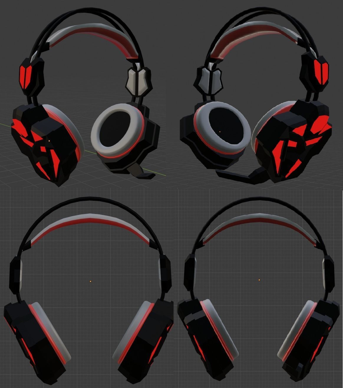 gamer headphones audifonos gamer 3D model_3