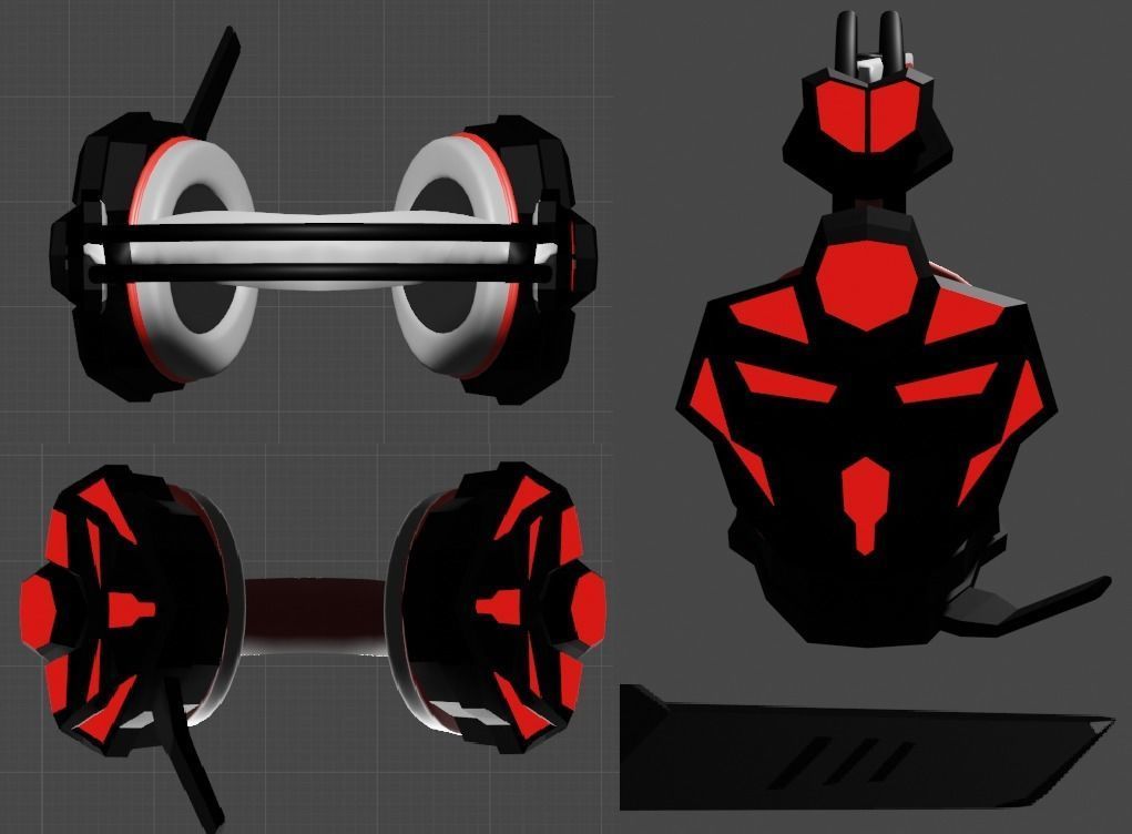 gamer headphones audifonos gamer 3D model_2