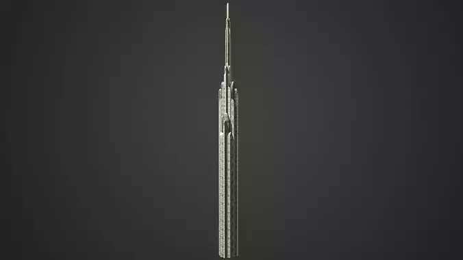 SciFi Building 4 Low-poly 3D model