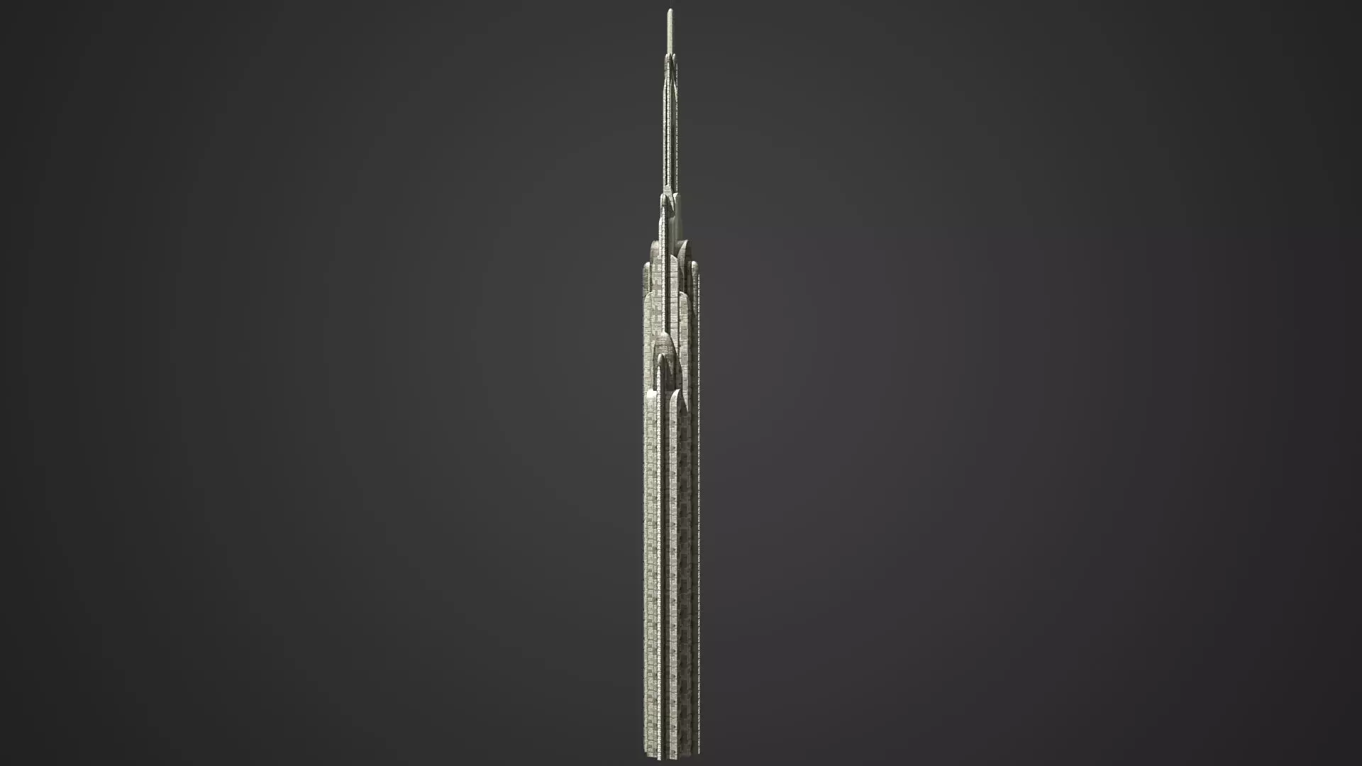 SciFi Building 4 Low-poly 3D model_0