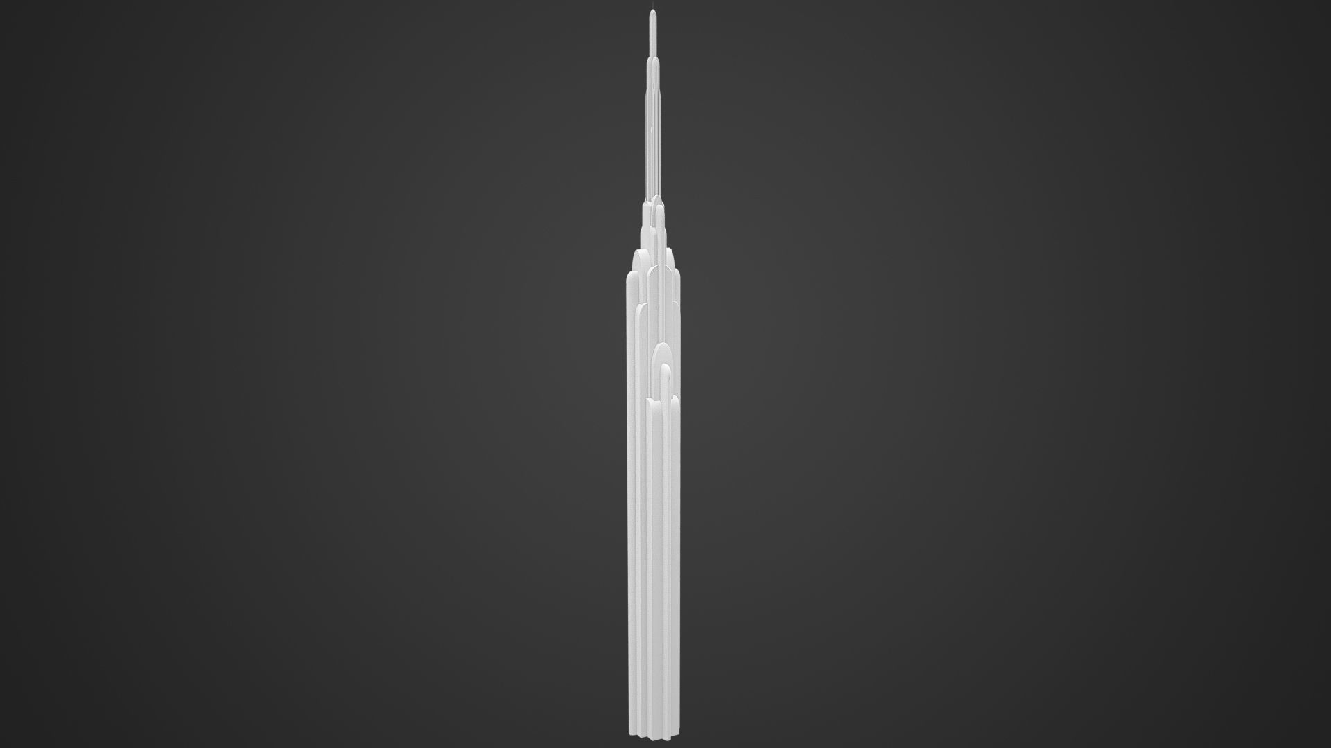 SciFi Building 4 Low-poly 3D model_5