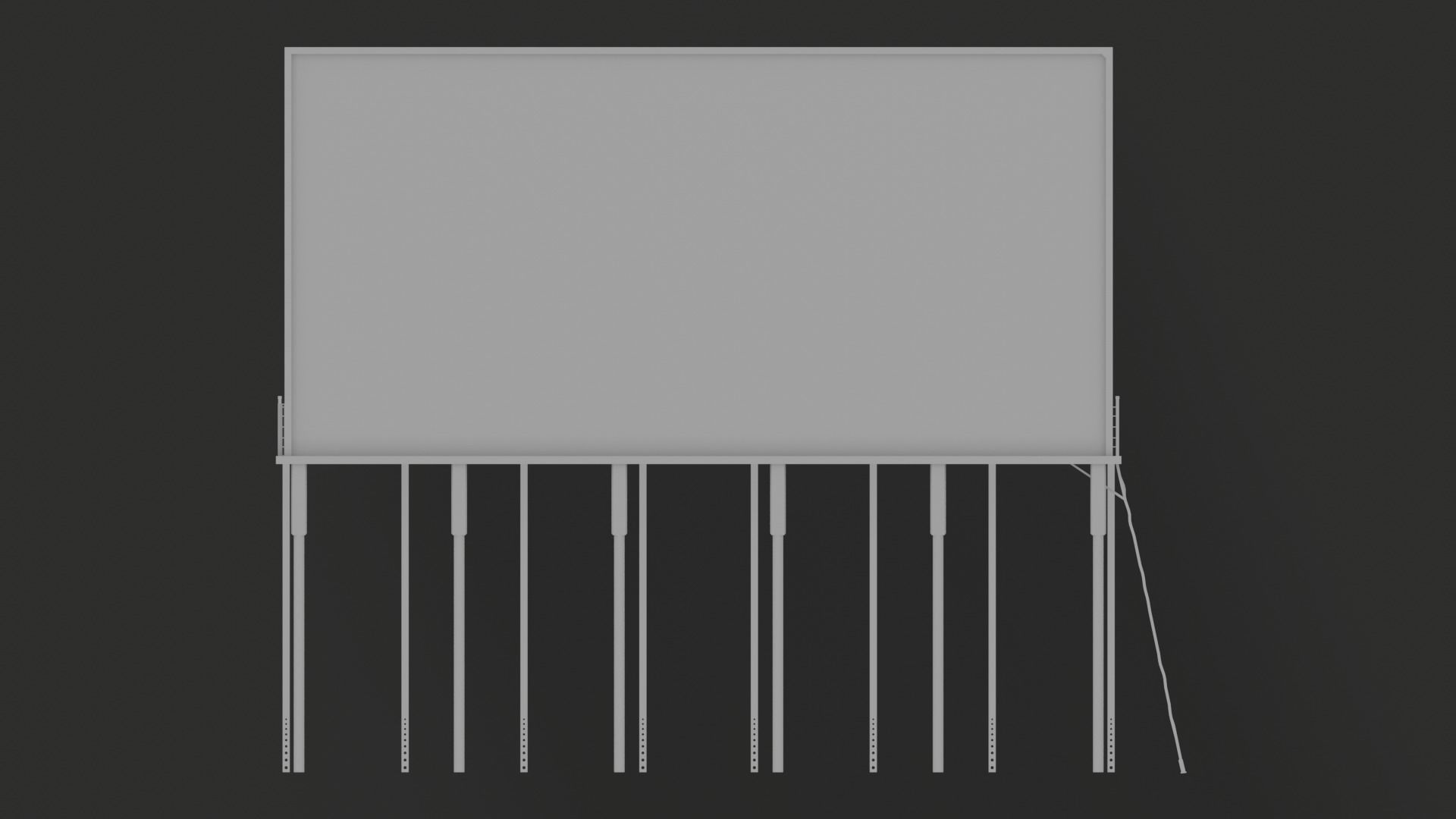 Old Billboard Low-poly 3D model_8