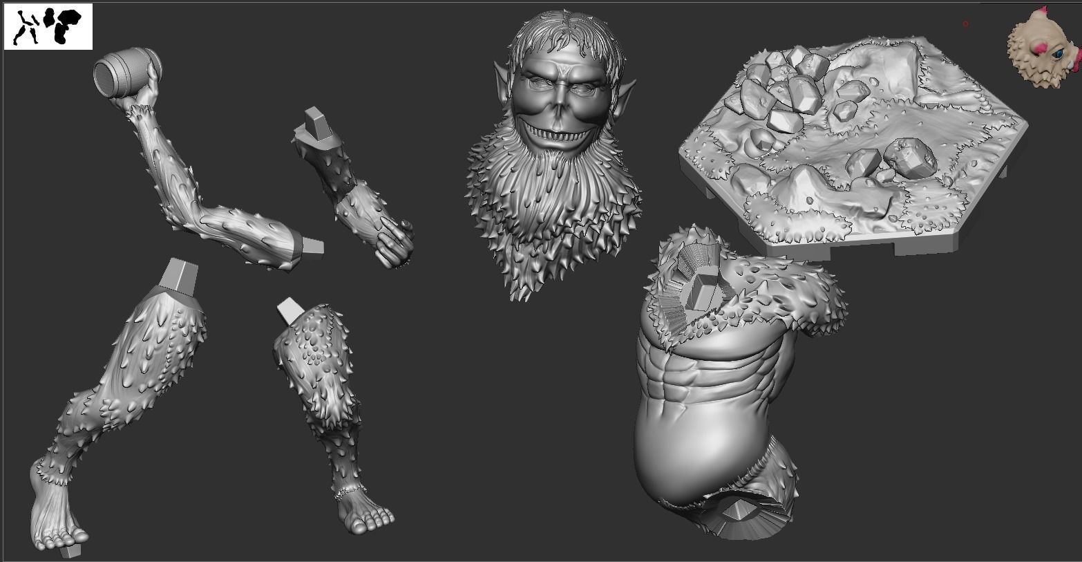 Zeke Beast Titan - Shingeki no Kyojin 3D print model_7