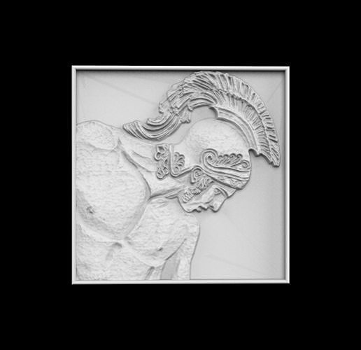 Achilles sculpture of spartan warrior 3D print model
