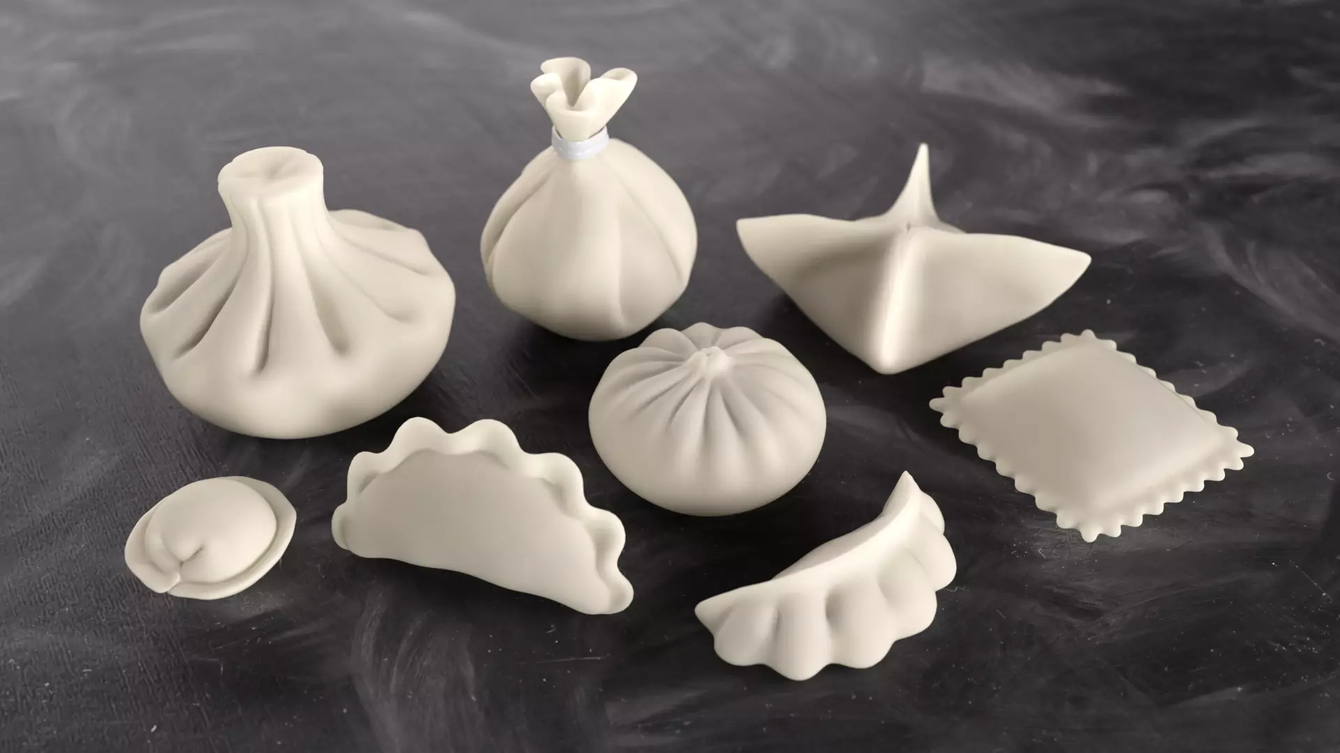 Dumpling and Dough Products 3D model_0