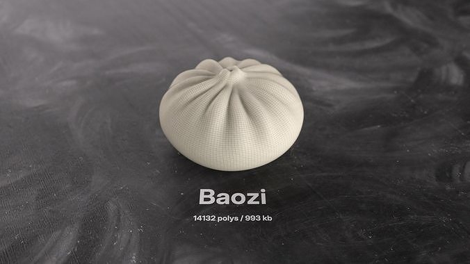 Dumpling and Dough Products 3D model 6