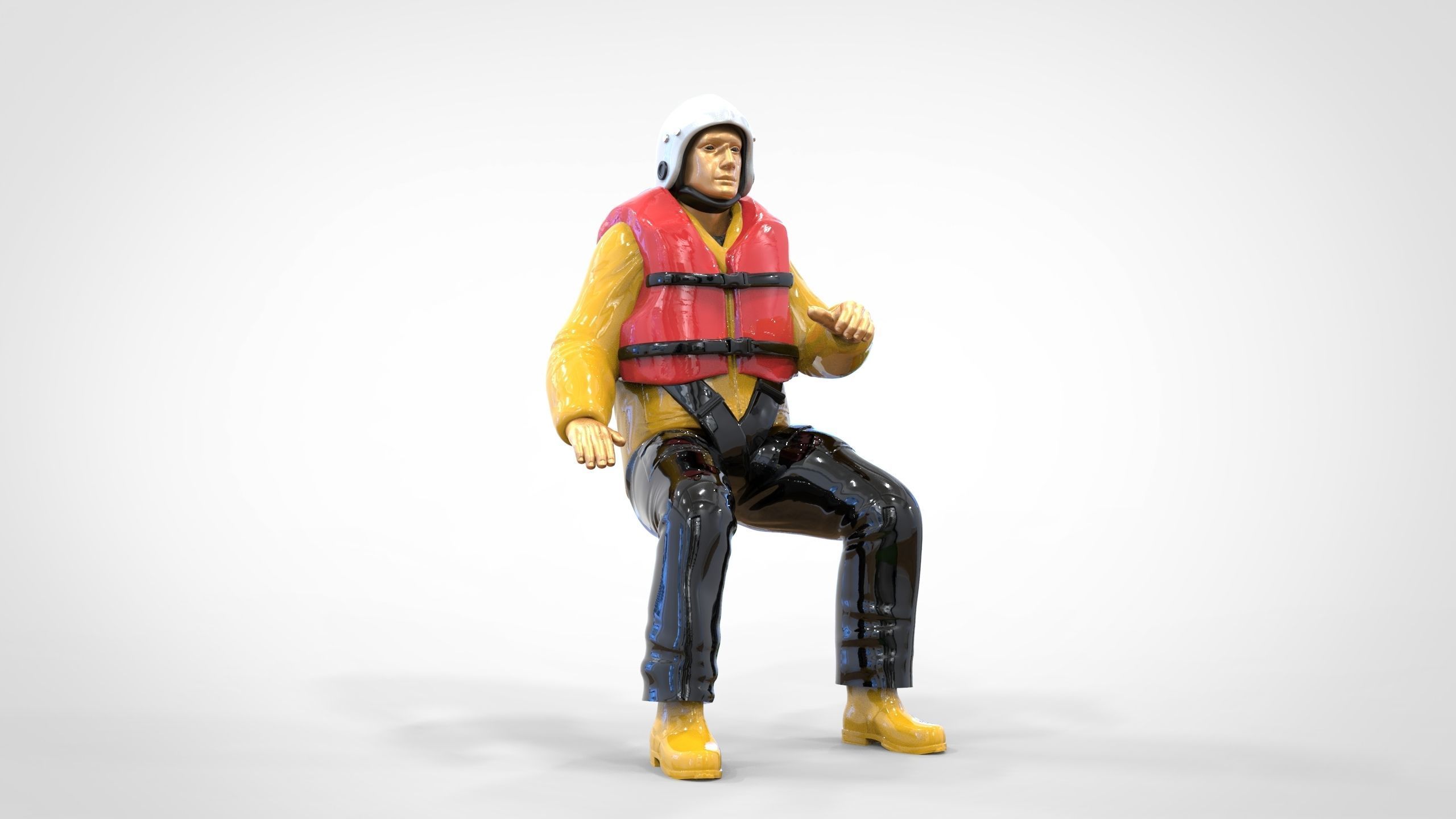 N5 Captain Royal National Lifeboat Institution RNLI Rescue crew 3D print model_20