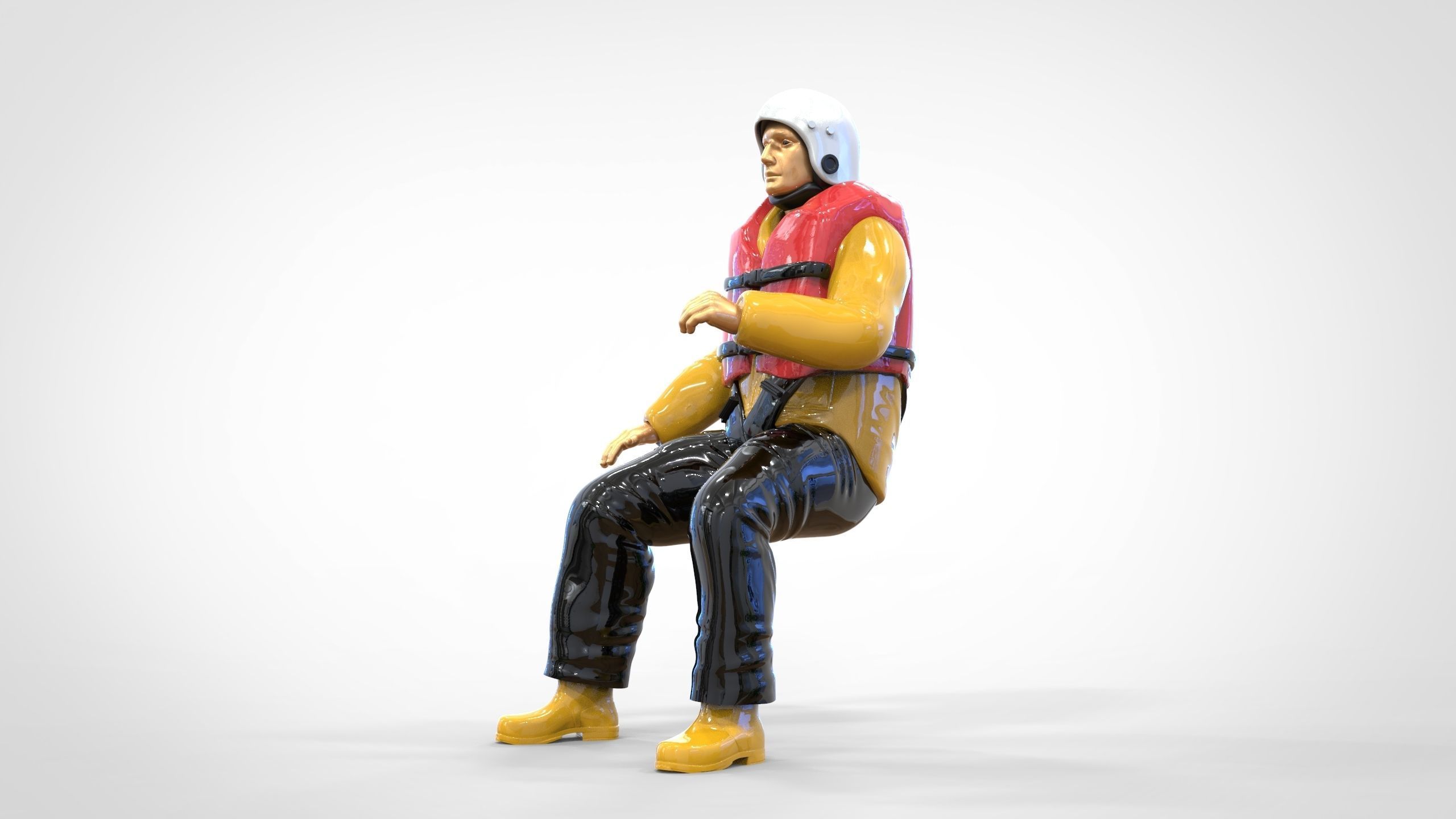 N5 Captain Royal National Lifeboat Institution RNLI Rescue crew 3D print model_15