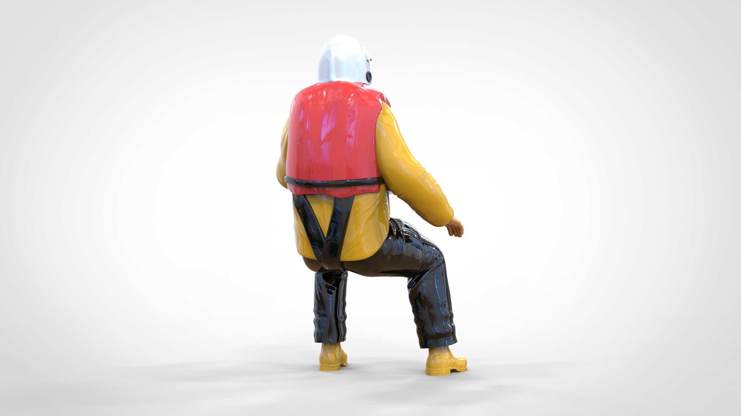 N5 Captain Royal National Lifeboat Institution RNLI Rescue crew 3D print model_7