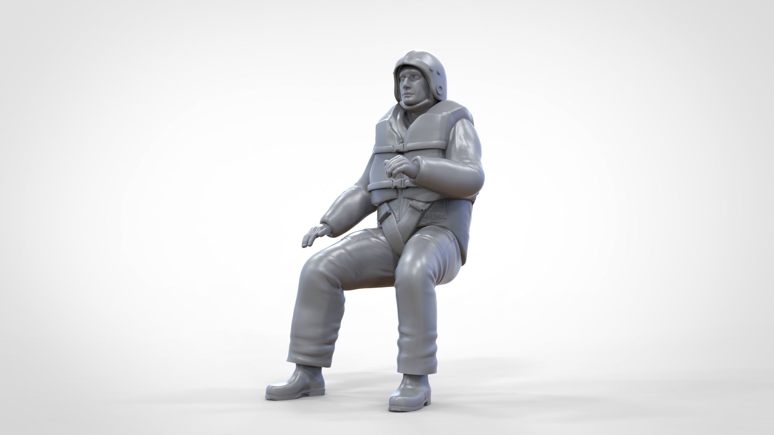 N5 Captain Royal National Lifeboat Institution RNLI Rescue crew 3D print model_29