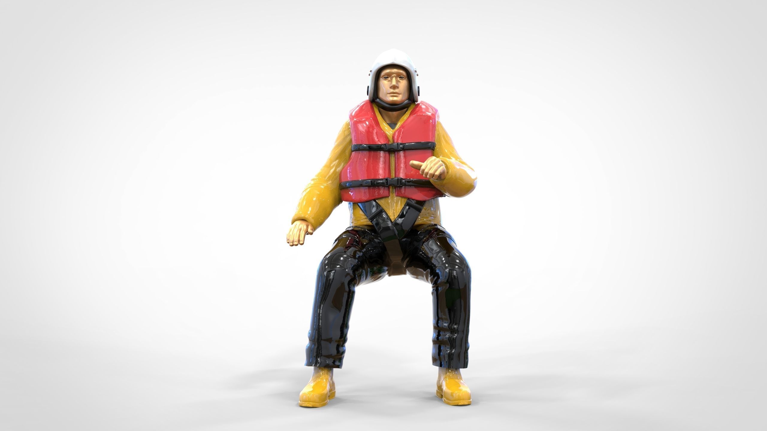 N5 Captain Royal National Lifeboat Institution RNLI Rescue crew 3D print model_18