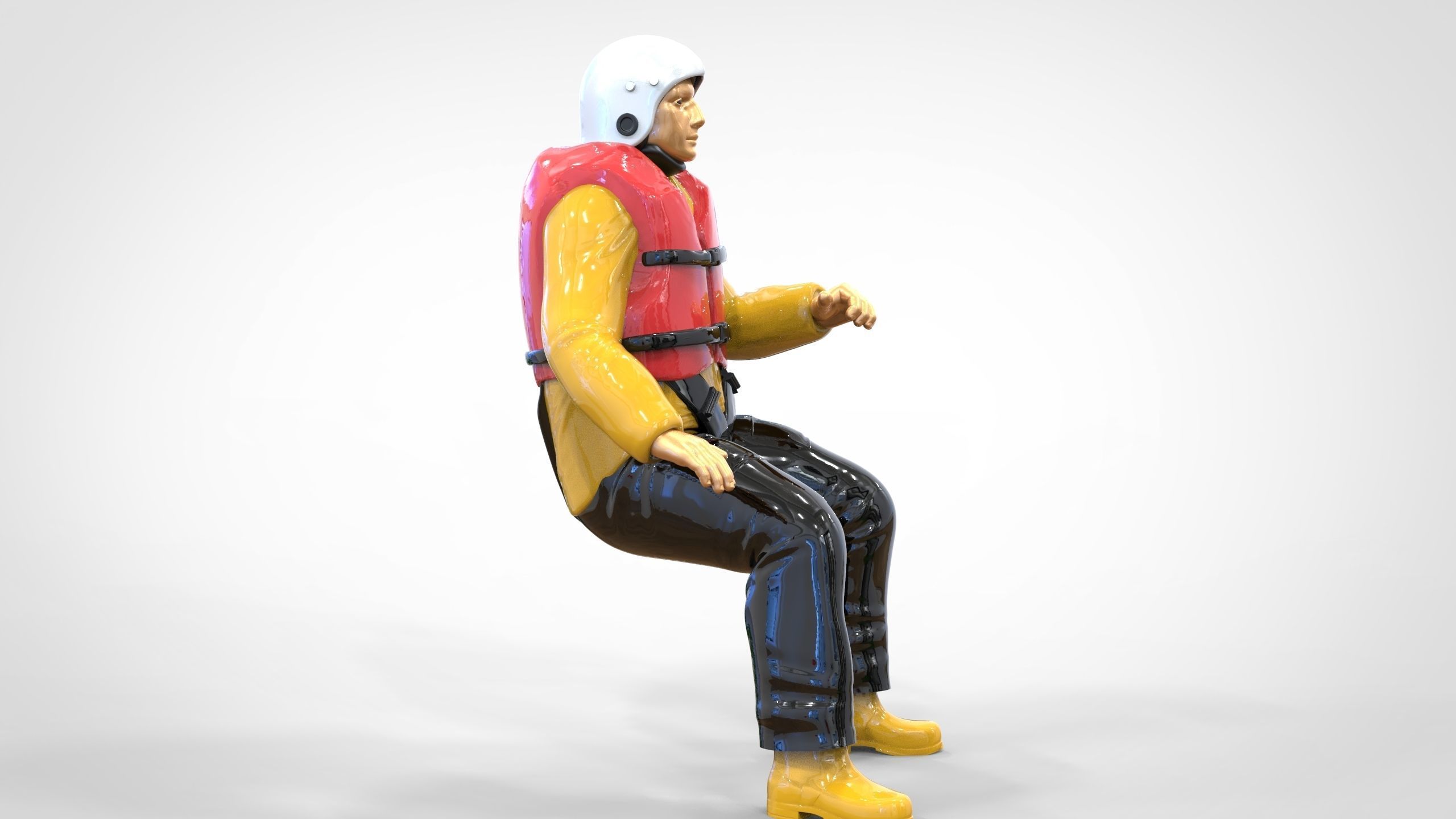 N5 Captain Royal National Lifeboat Institution RNLI Rescue crew 3D print model_3